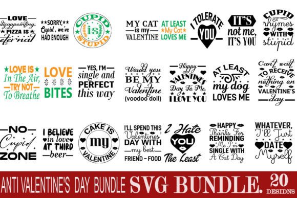 Anti Valentine's Day Bundle Svg Bundle