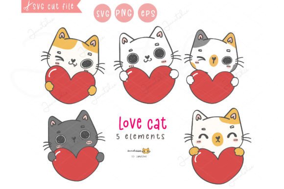 Cute Valentine Cat with Heart SVG: A Designer's Review