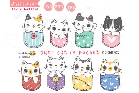 Review: Kawaii Cute Cat in Shirt Pocket Svg for Embroidery
